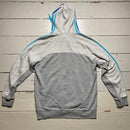 Adidas Performance Essentials Grey and Tri Tone Blue Hoodie