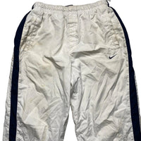 Nike Athletic Vintage Shell Trackpant Bottoms White and Blue (S)