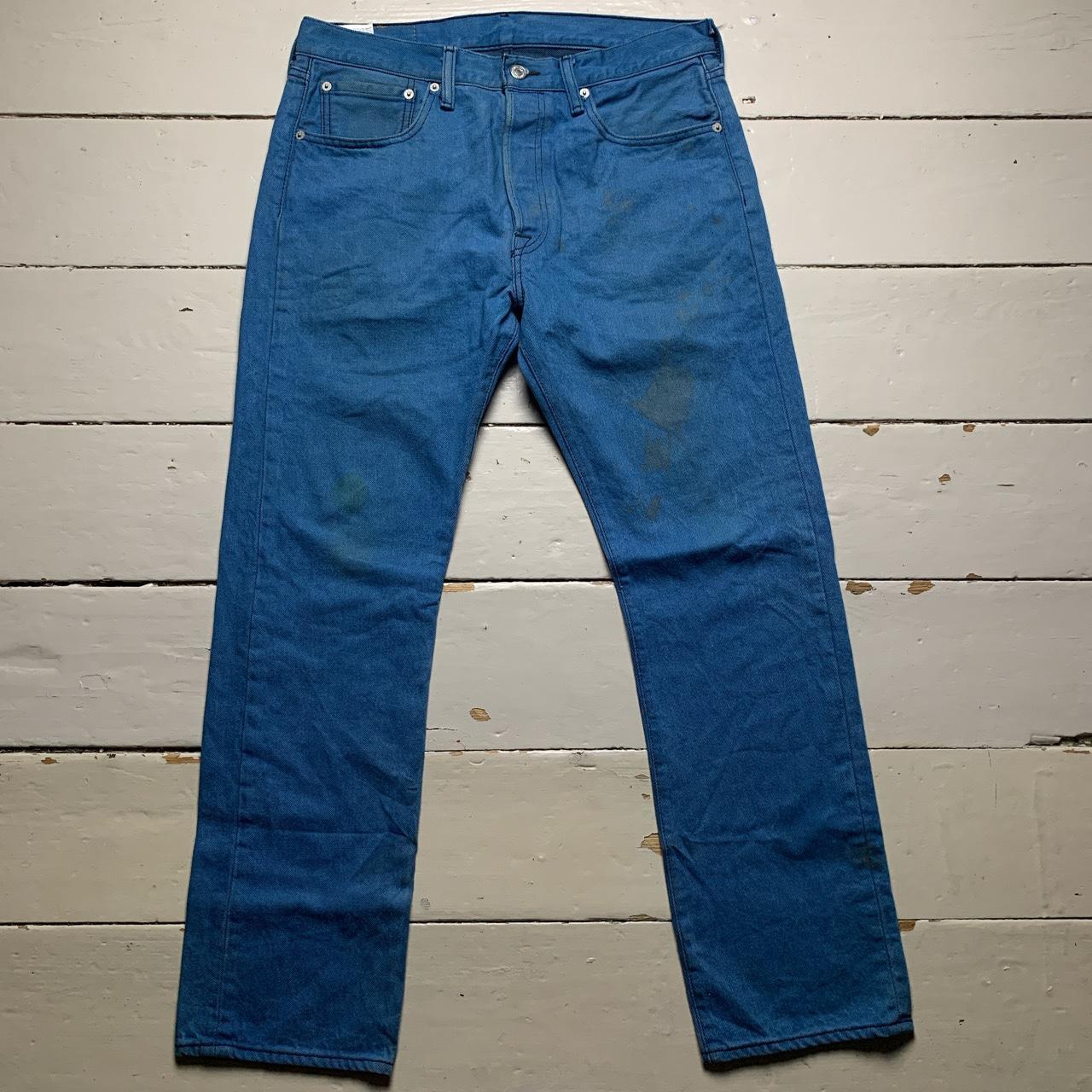 Levis Vintage Blue and Black Stitch 501 Jeans