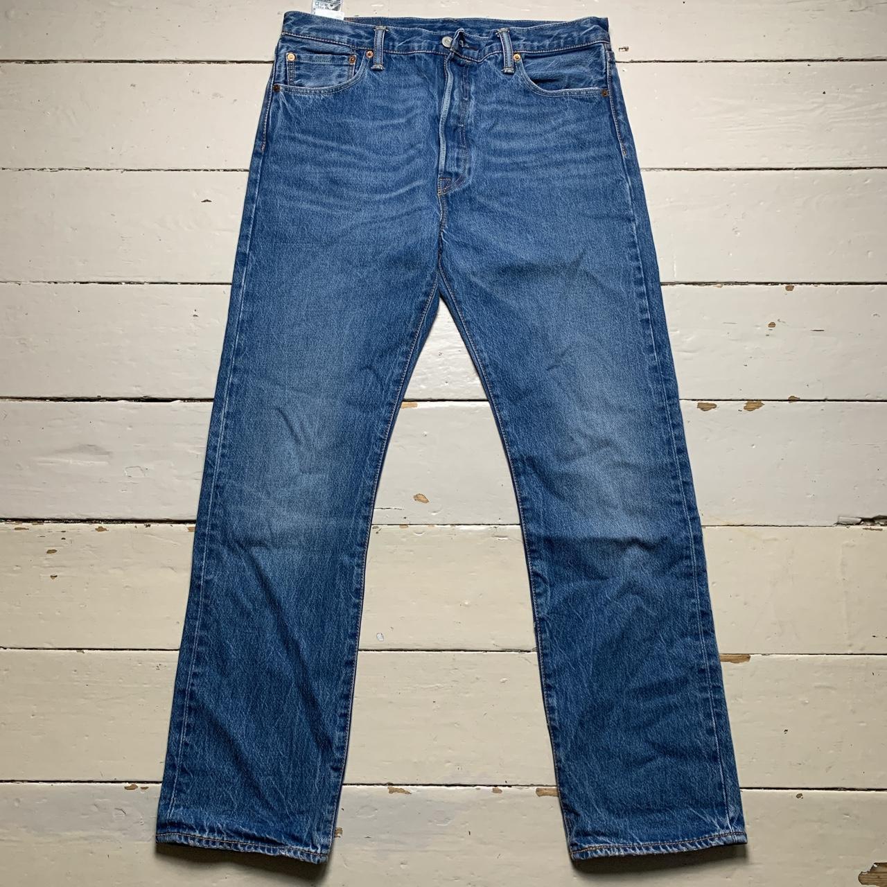 Levis 501 Navy Stonewashed Jeans