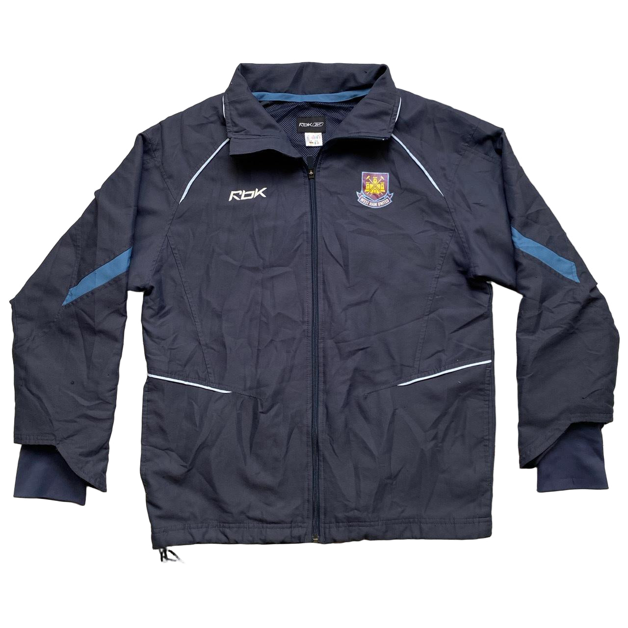 West Ham United Reebok Vintage Shell Tracksuit Windbreaker Jacket (XS)