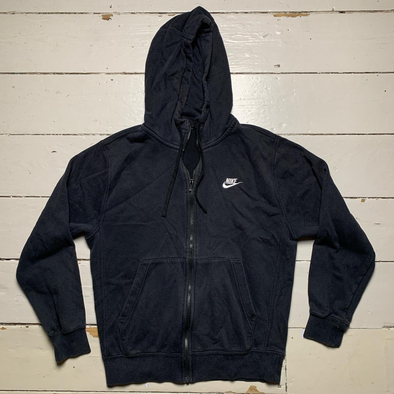 Nike Swoosh Black and White Hoodie