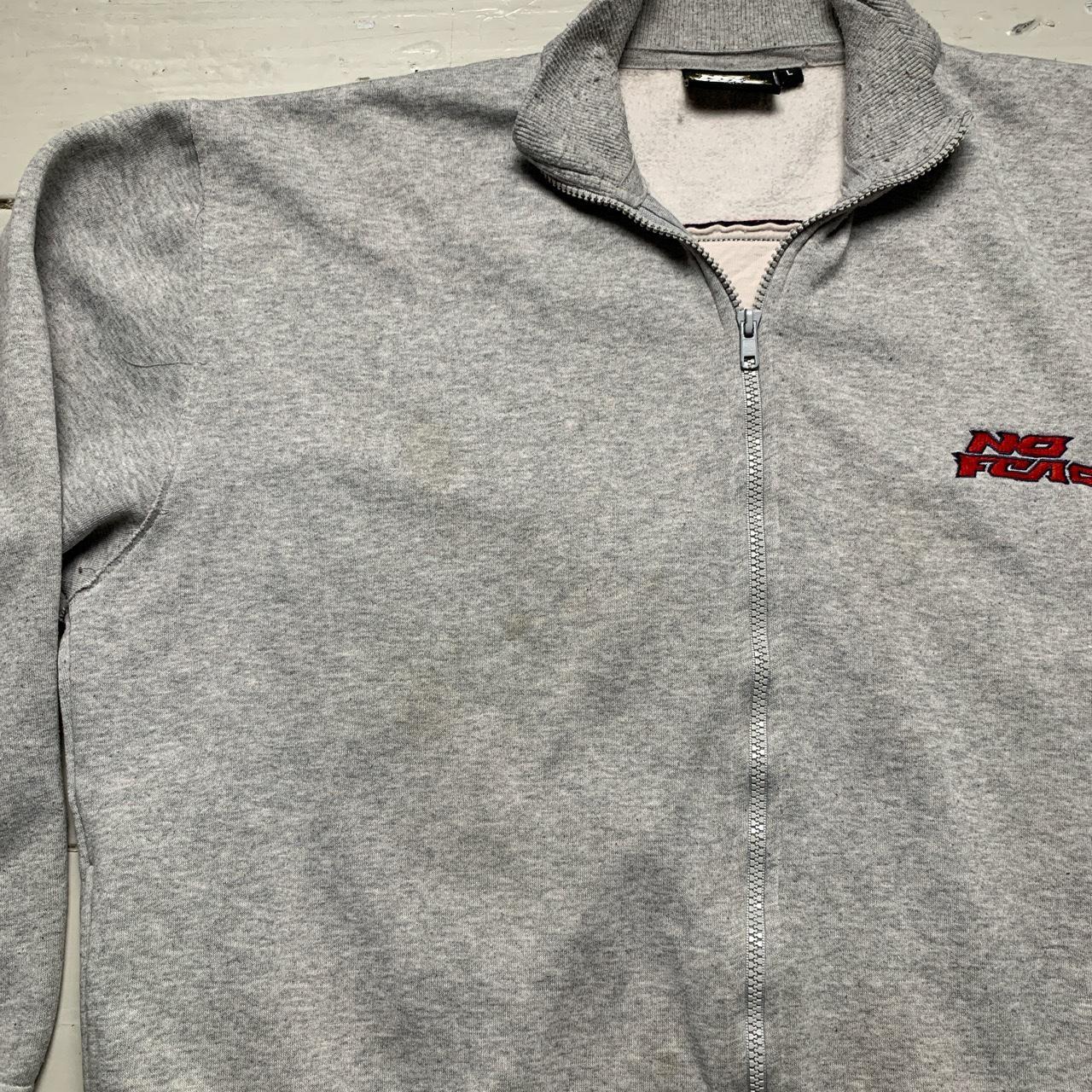 No Fear Eyes Grey and Red Zip Jumper