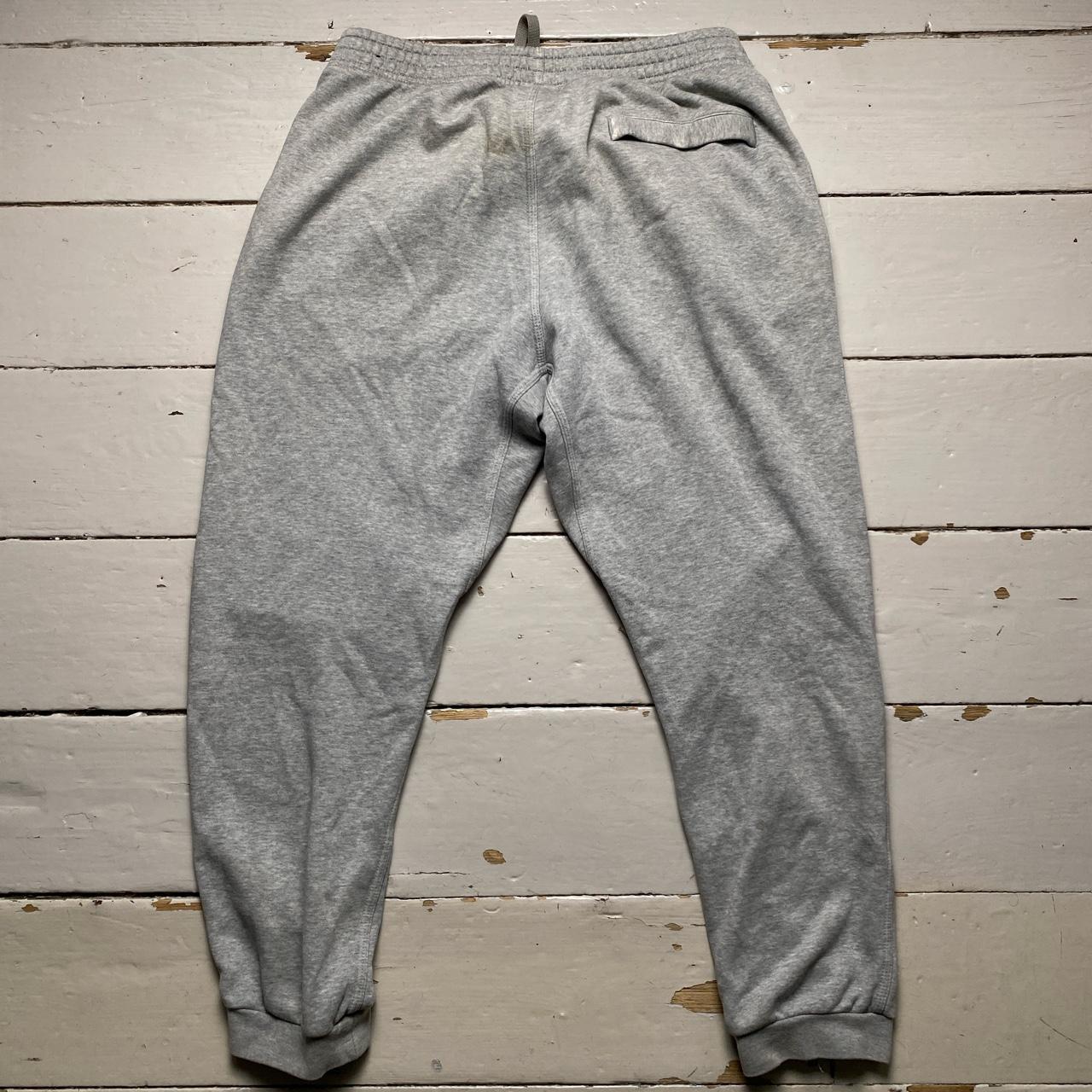 Nike Grey and White Swoosh Baggy Jogger Bottoms