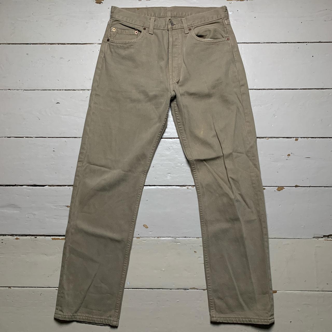 Levis 501 Khaki Beige Jeans