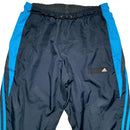 Adidas Vintage Black Navy and Blue Shell Trackpant Baggy Bottoms