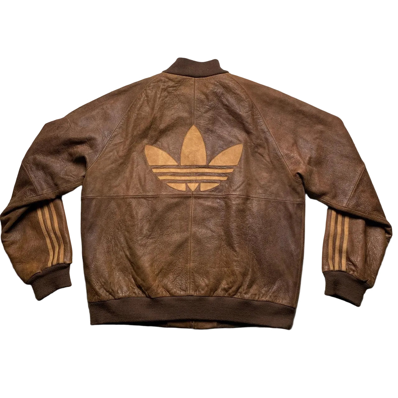 Adidas Originals A-15 80’s - 90’s Brown Vintage Leather Bomber Jacket (L)
