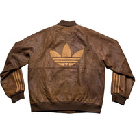Adidas Originals A-15 80’s - 90’s Brown Vintage Leather Bomber Jacket (L)