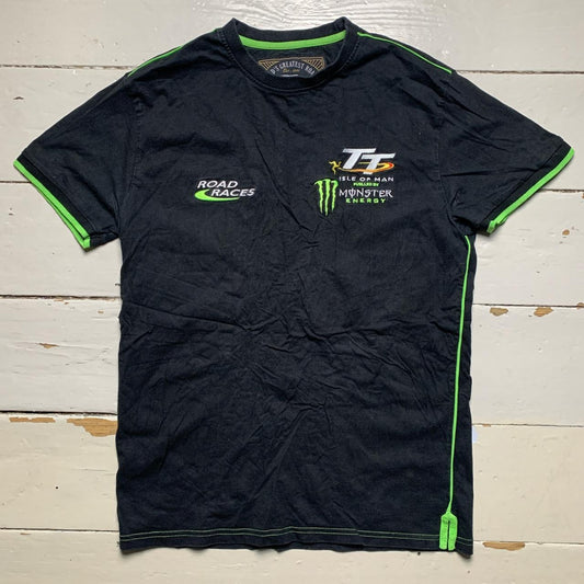 Isle of Man TT Race Monster Energy T Shirt Black and Green