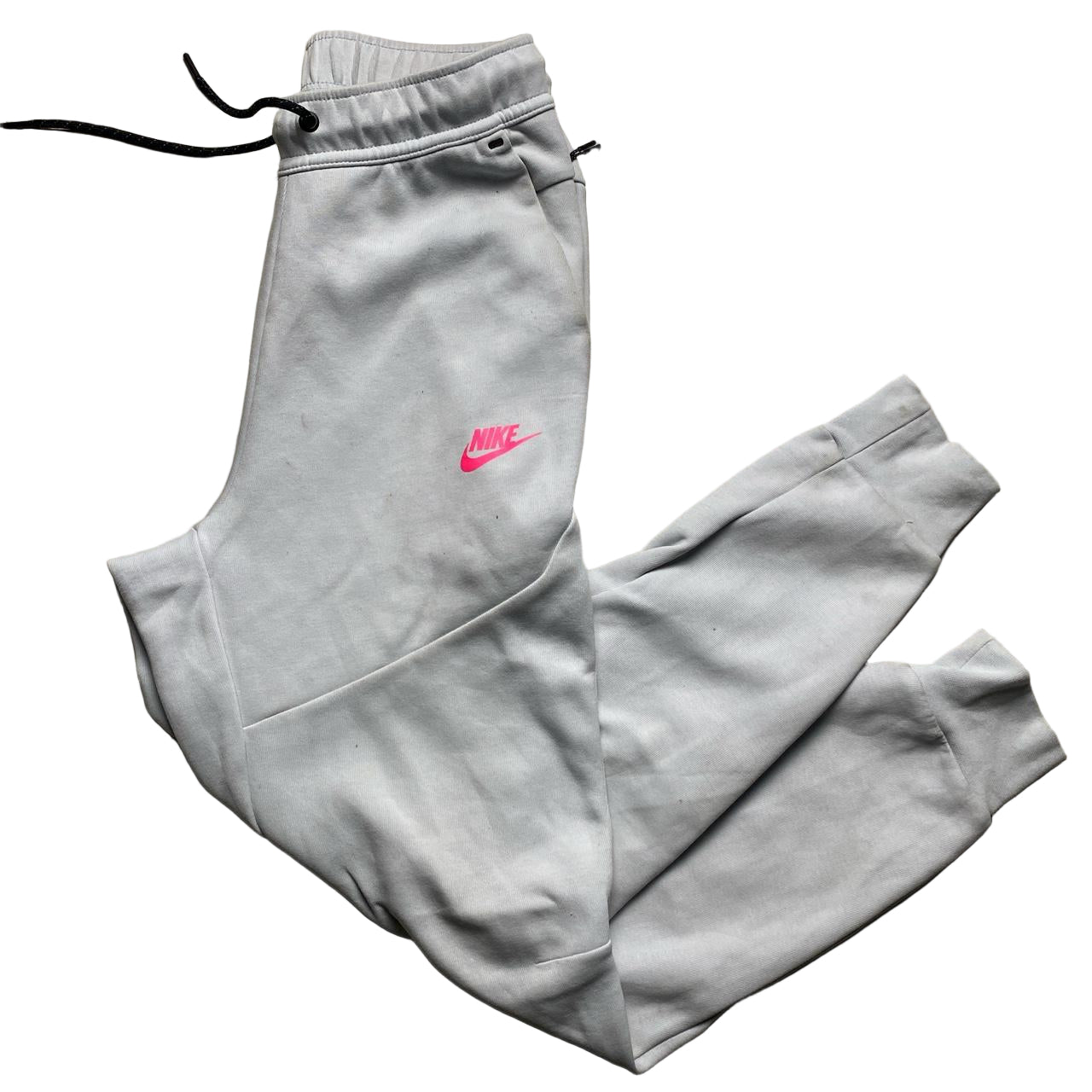 Nike Tech Fleece Ice White and Pink Joggers (XS)