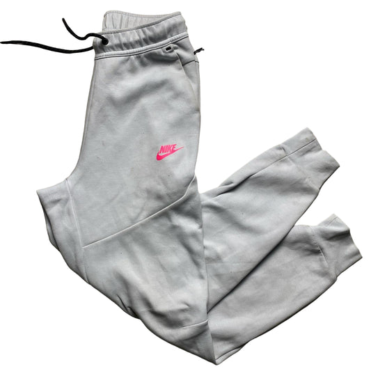 Nike Tech Fleece Ice White and Pink Joggers (XS)
