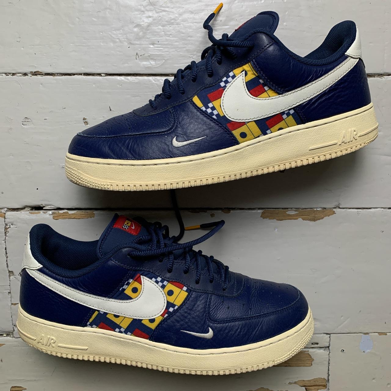 Nike Air Force 1 Navy and White Nautical Redux