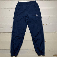 Adidas Baggy Shell Bottoms Navy and Grey Stripes