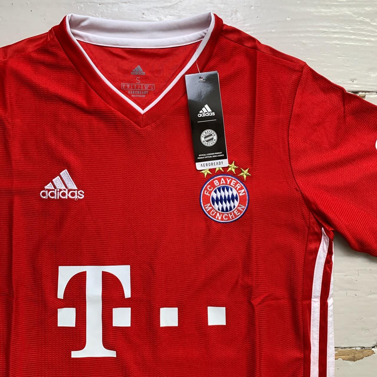 Bayern Munich Adidas T Mobile Football Jersey Red and White