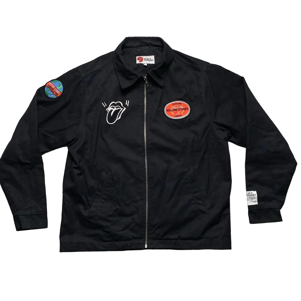 Rolling Stones London Carnaby Black Bomber Jacket (M)