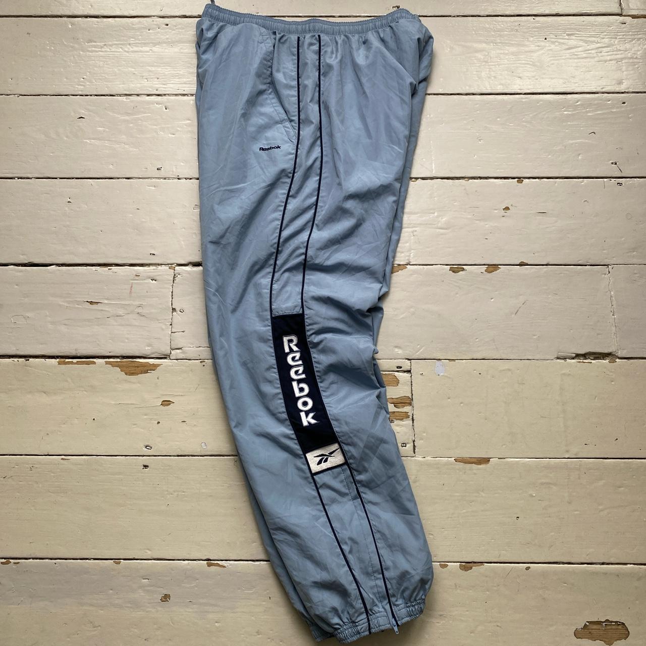 Reebok Shell Track Pant Spellout Blue and Navy Bottoms