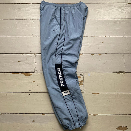Reebok Shell Track Pant Spellout Blue and Navy Bottoms