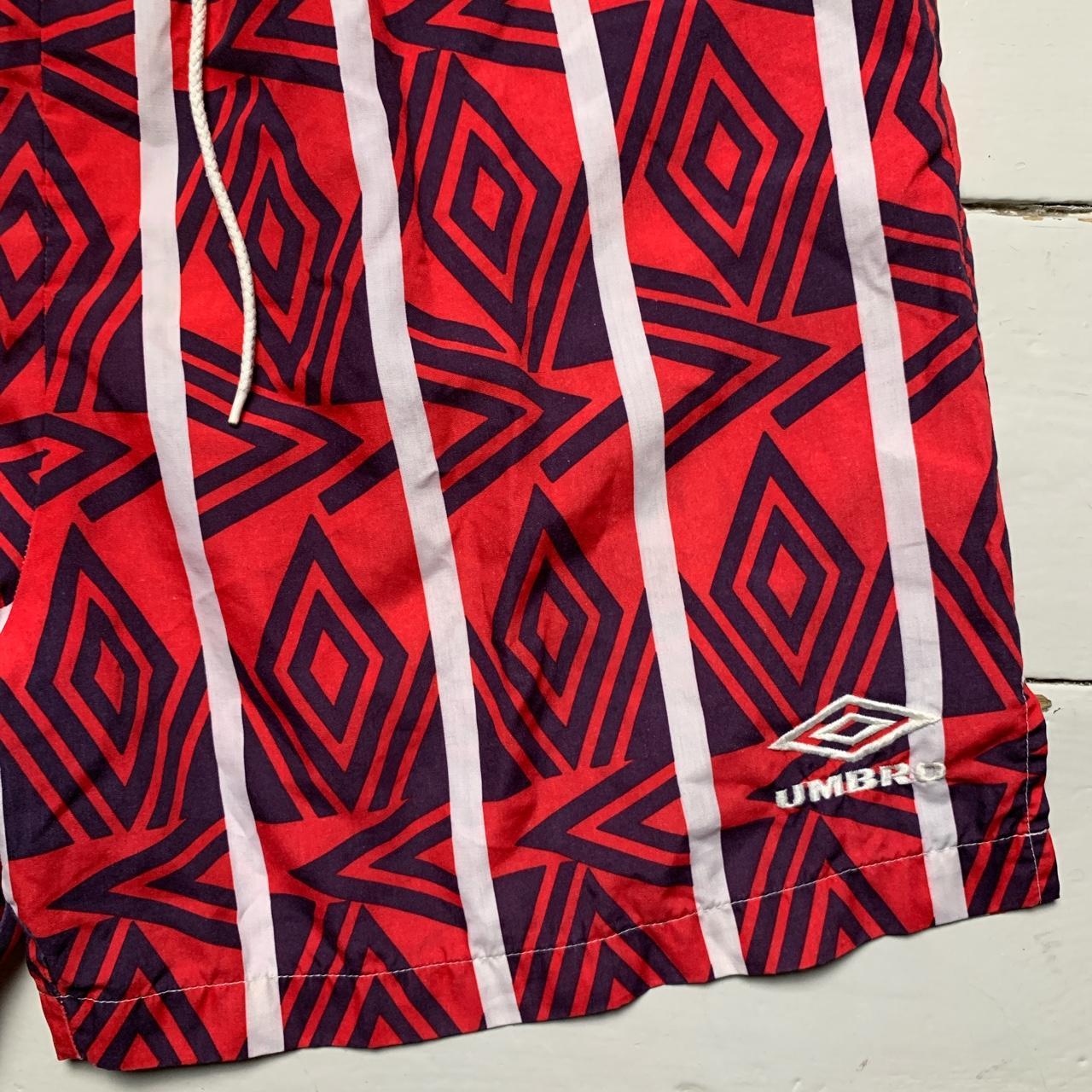 Umbro Vintage 90’s Shorts Red and Navy