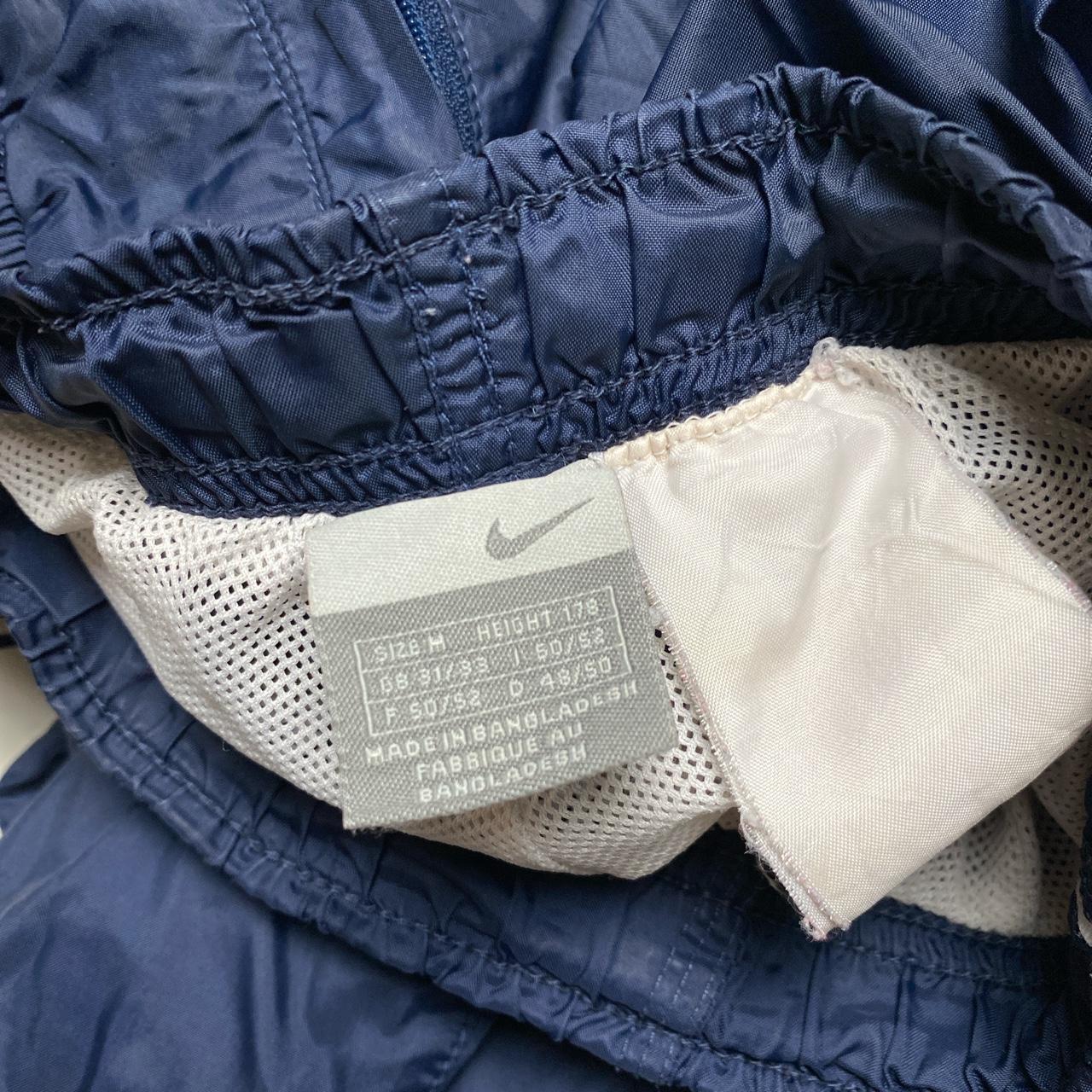 Nike Vintage Baggy Shell Navy and White Track Pant Shorts (M)