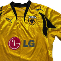 AEK Puma Greece Football Jersey Yellow and Black (M)