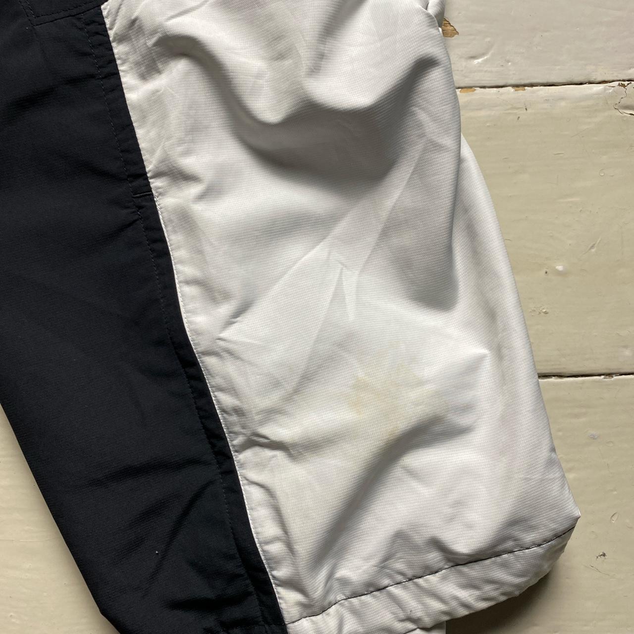 Nike Swoosh Vintage Black and White Baggy Shell Track Pant Bottoms