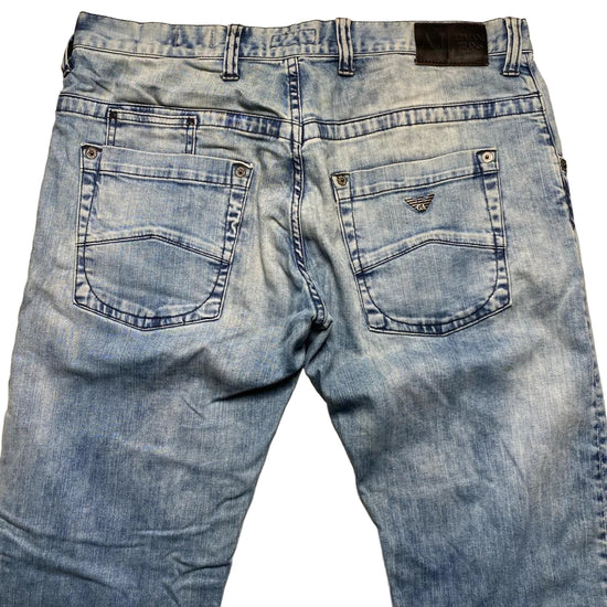 Armani J08 Vintage Light Blue Baggy Jeans (34W)