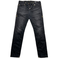True Religion Geno Black and Gold Big Stitch Jeans (34W)
