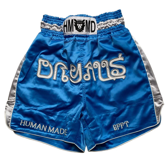 Human Made Muay Thai Blue and Silver Boxing Shorts (L)