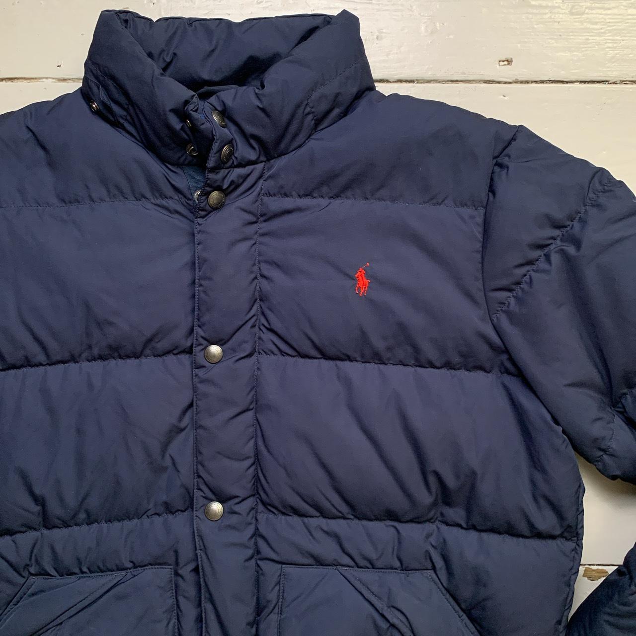 Polo Ralph Lauren Navy and Red Pony Puffer Coat