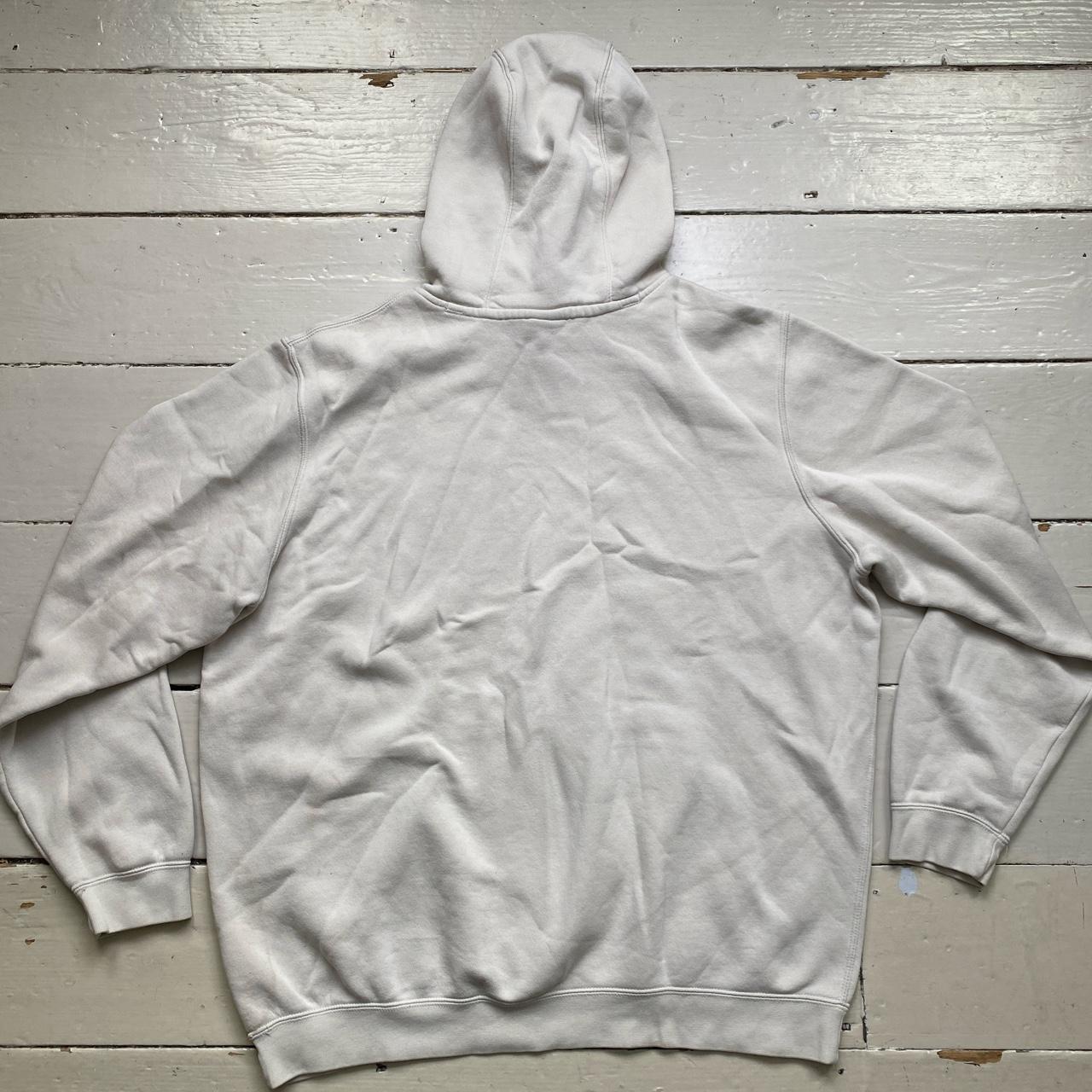 Nike Cream White and Black Swoosh Hoodie