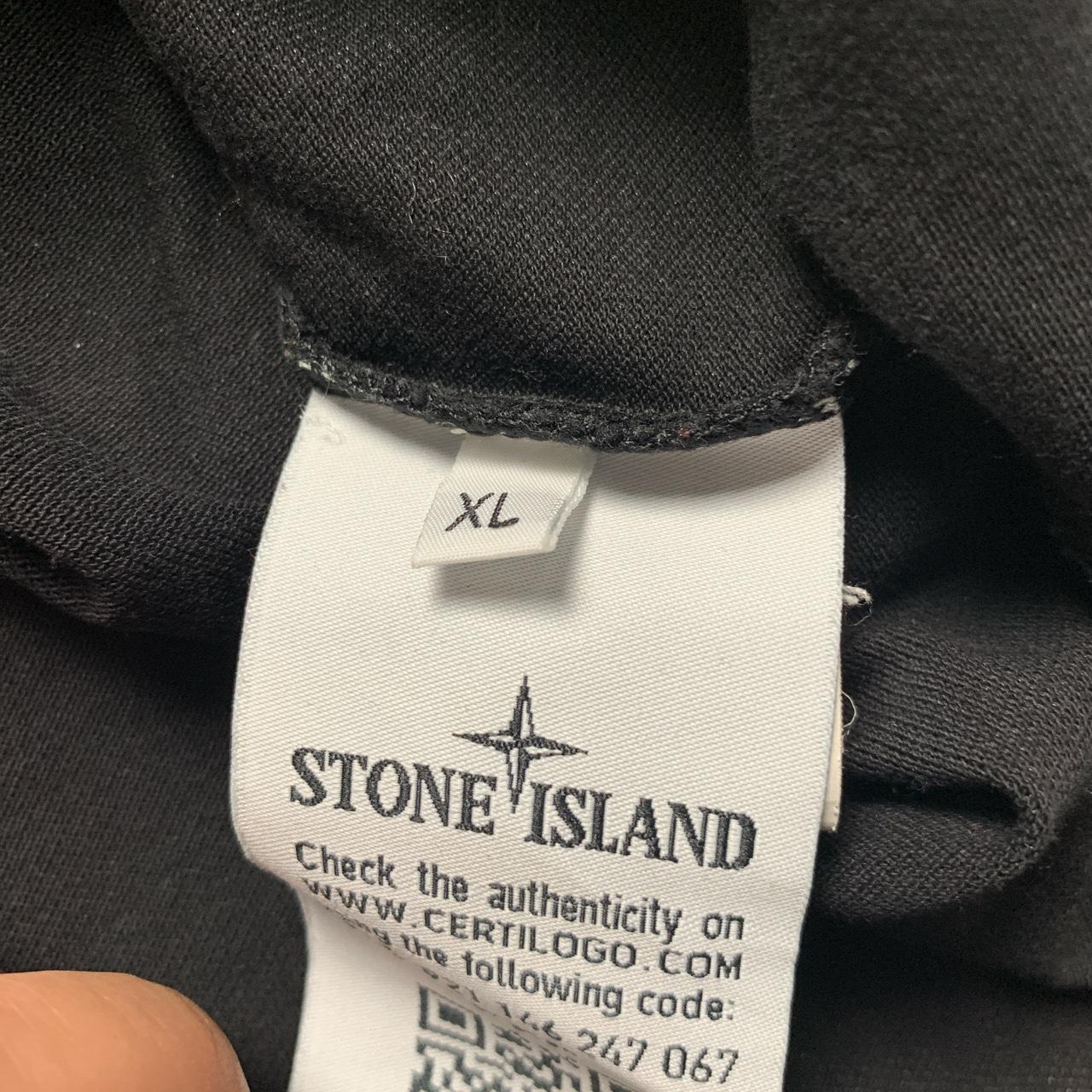 Stone Island Black and White Short Sleeve Polo Shirt