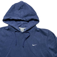 Nike Swoosh Vintage Hoodie Navy and White (M)