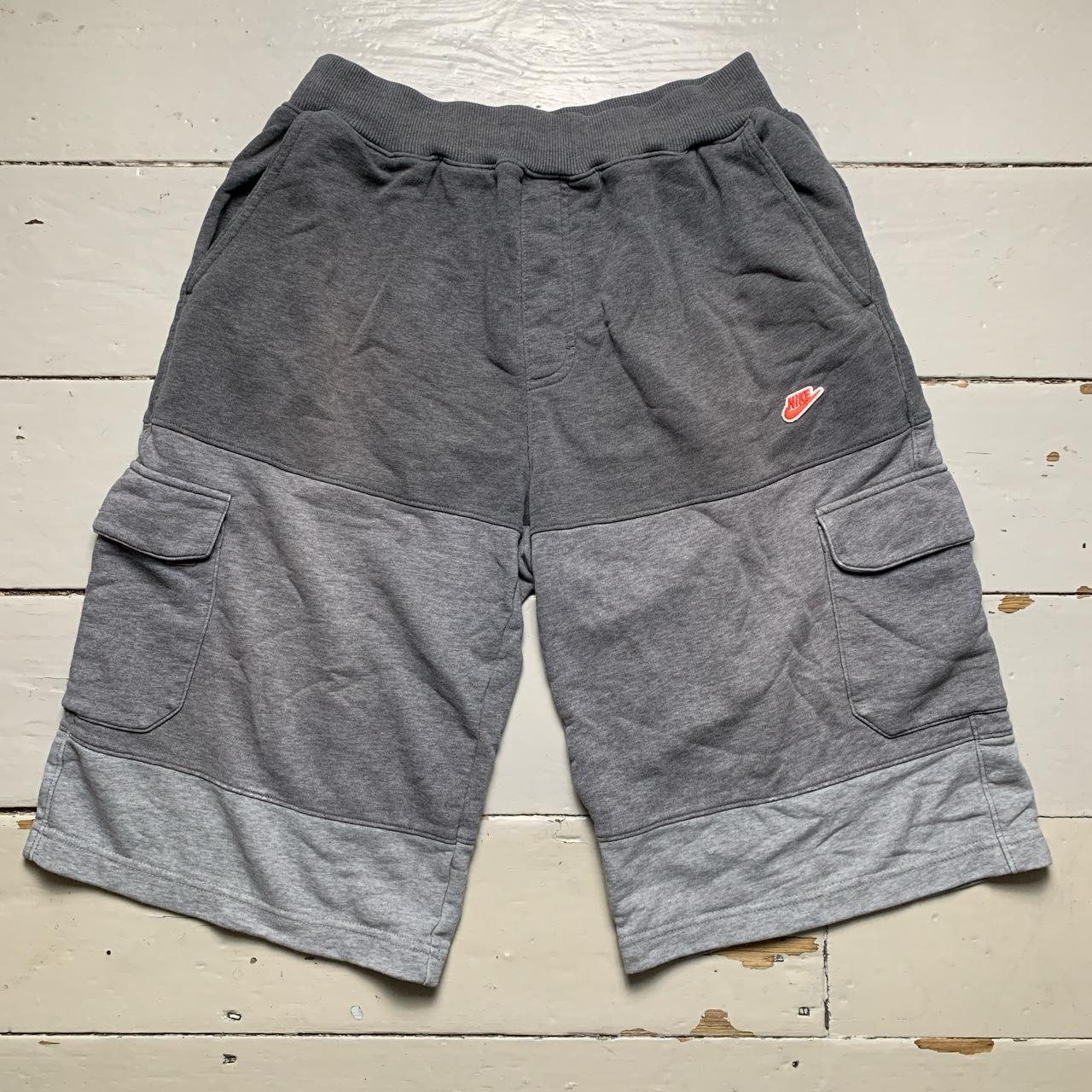 Nike Swoosh Cargo Jogger Shorts Grey Tri Tone