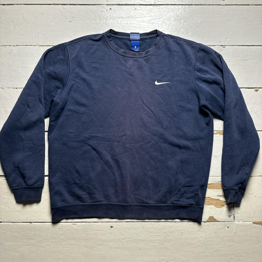 Nike Swoosh Navy and White Jumper