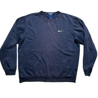 Nike Swoosh Navy and White Jumper (L)