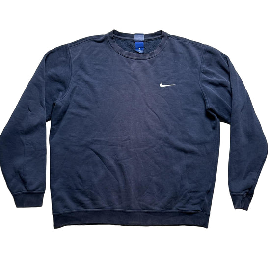 Nike Swoosh Navy and White Jumper (L)