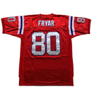 Fryar Mitchell and Ness American Football NFL Jersey Red White and Blue (L)