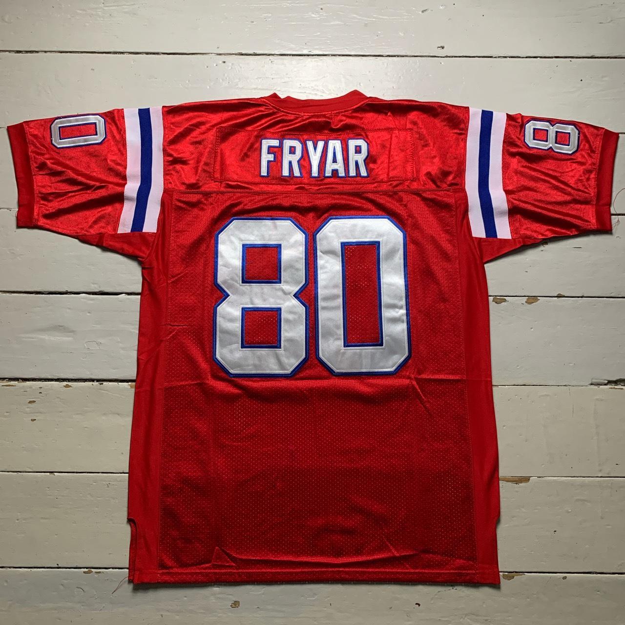 Fryar Mitchell and Ness American Football NFL Jersey Red White and Blue