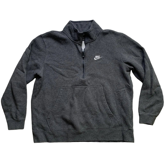 Nike Swoosh Grey and White Zip Jumper (XL)