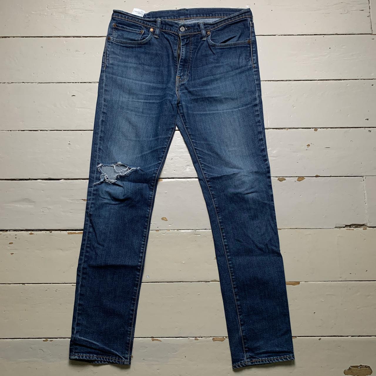 Levis 511 Navy Distressed Knee Jeans