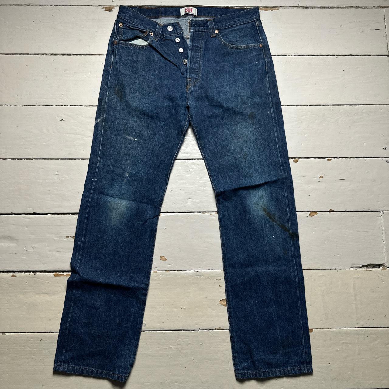 Levis 501 Vintage Navy Distressed Jeans