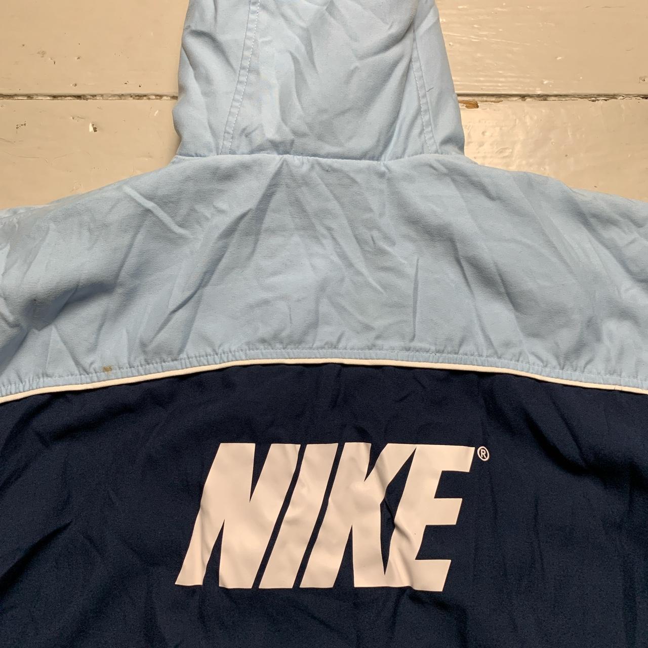 Nike Vintage Baby Blue and Navy Swoosh Skidoo Quarter Zip Jacket