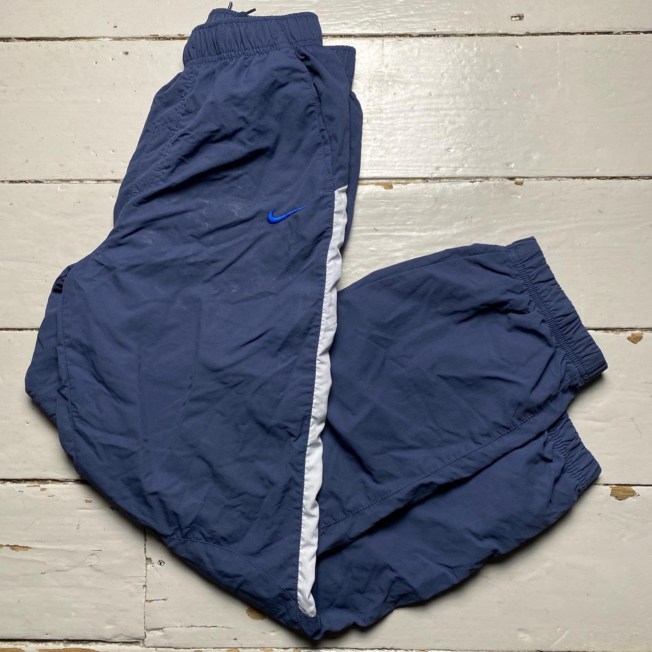 Nike Vintage Shell Trackpant Baggy Bottoms Navy and White