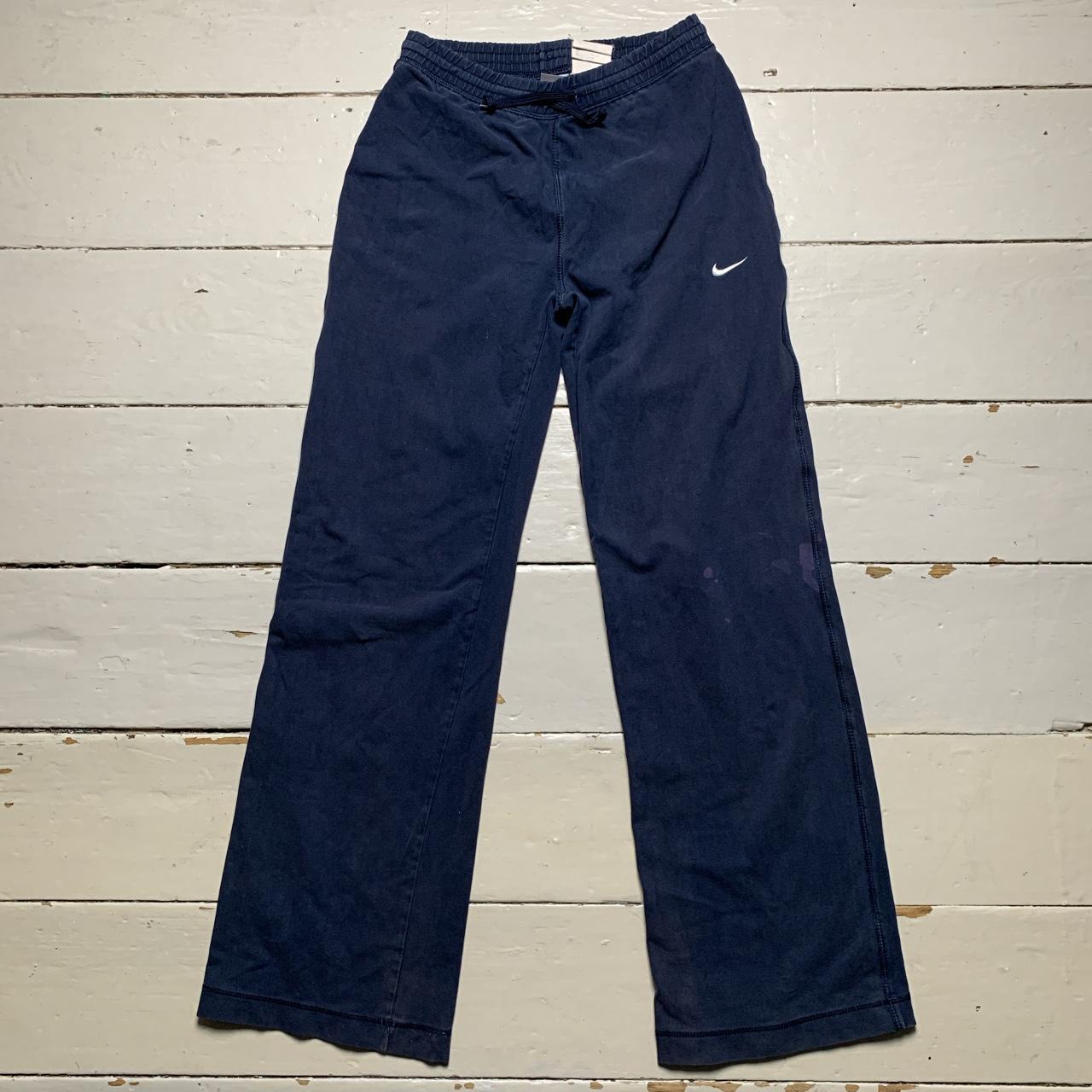 Nike Swoosh Navy and White Baggy Lounge Trousers Womens