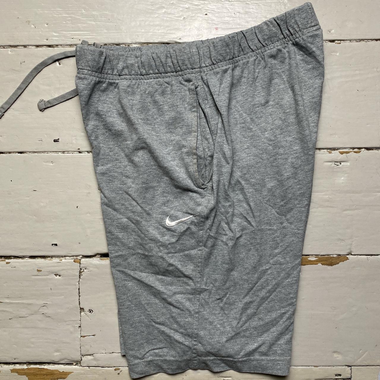 Nike Swoosh Grey and White Jogger Shorts