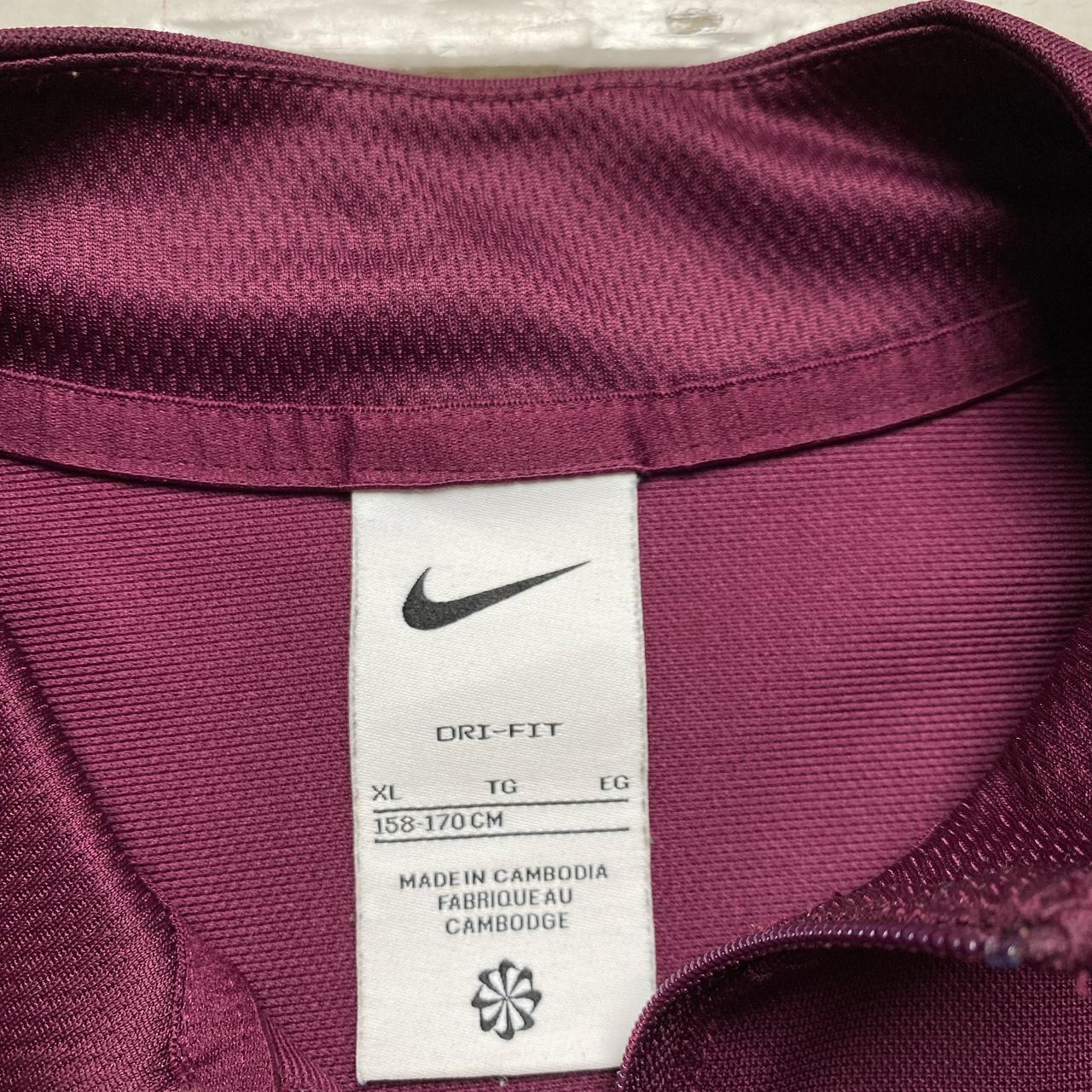 Nike Burgundy Training Long Sleeve Football Top