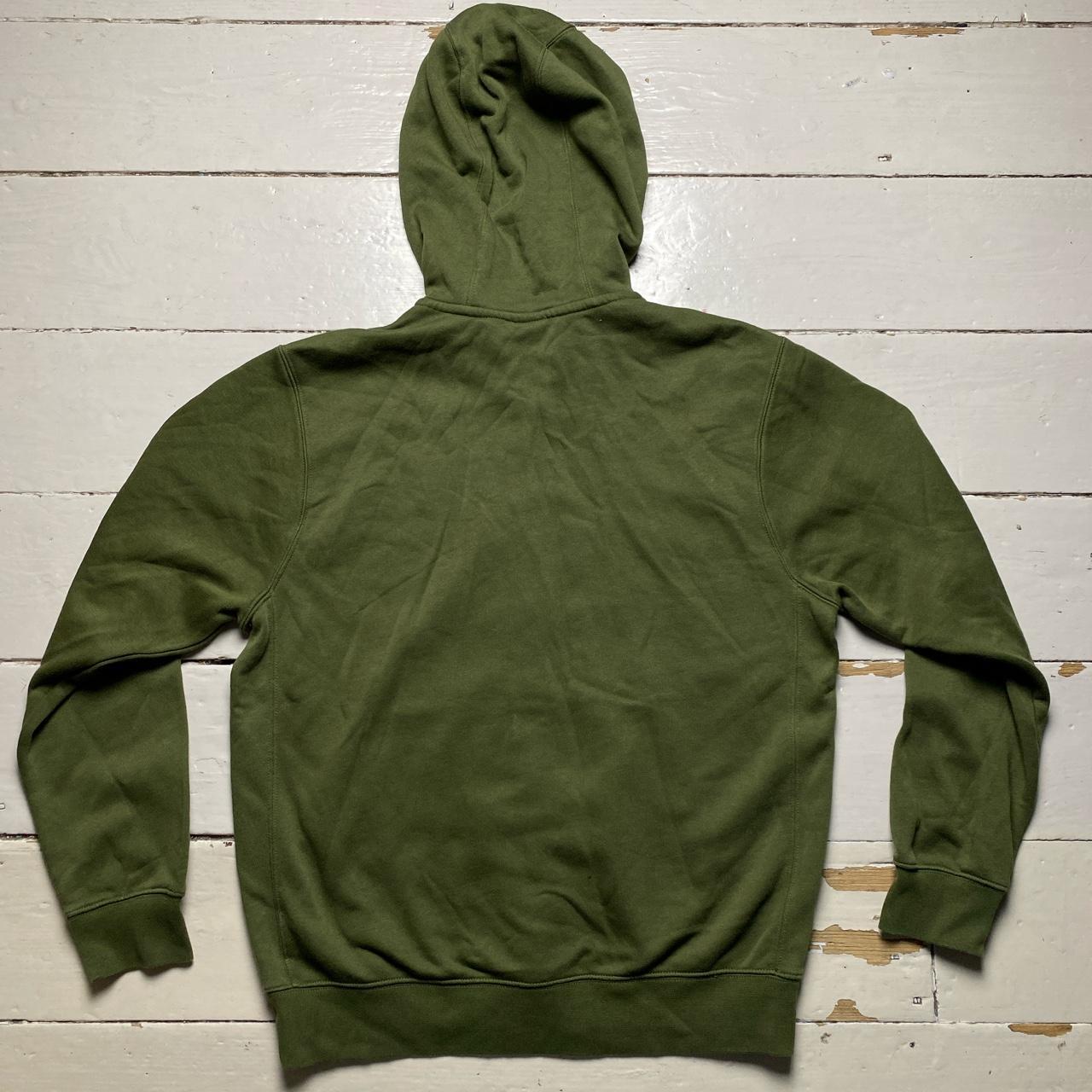 Nike Swoosh Khaki Green and White Hoodie