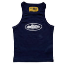 Corteiz Navy and White Womens Vest Tank Top (L)