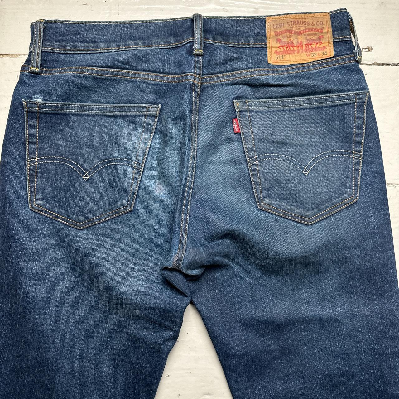 Levis 511 Vintage Navy Slim Jeans