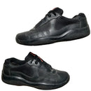 Prada Americas Cup Leather Black Trainers (UK 6.5)